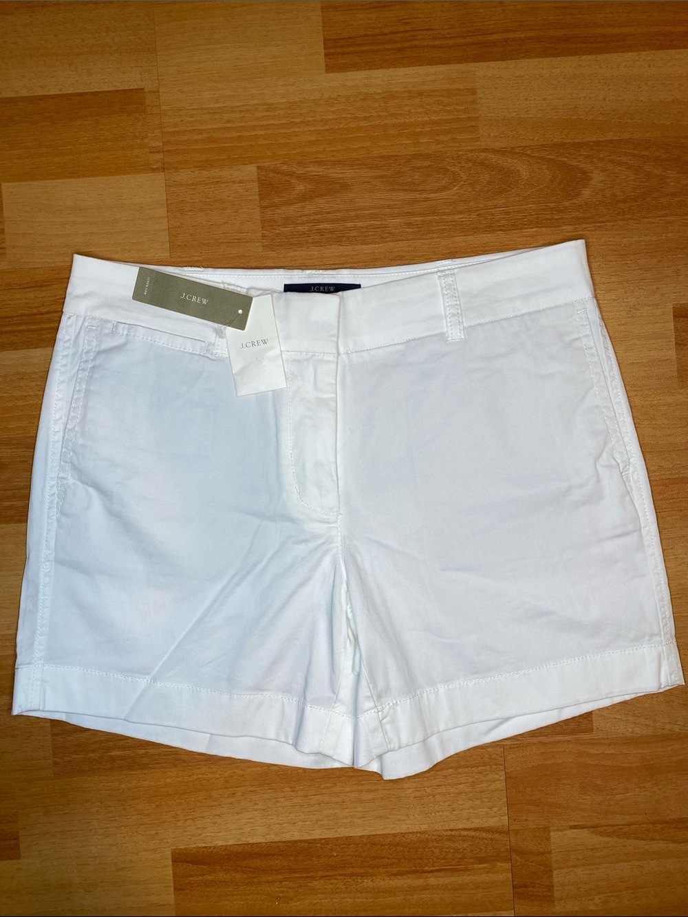 J. Crew White Cotton 5" Chino Shorts